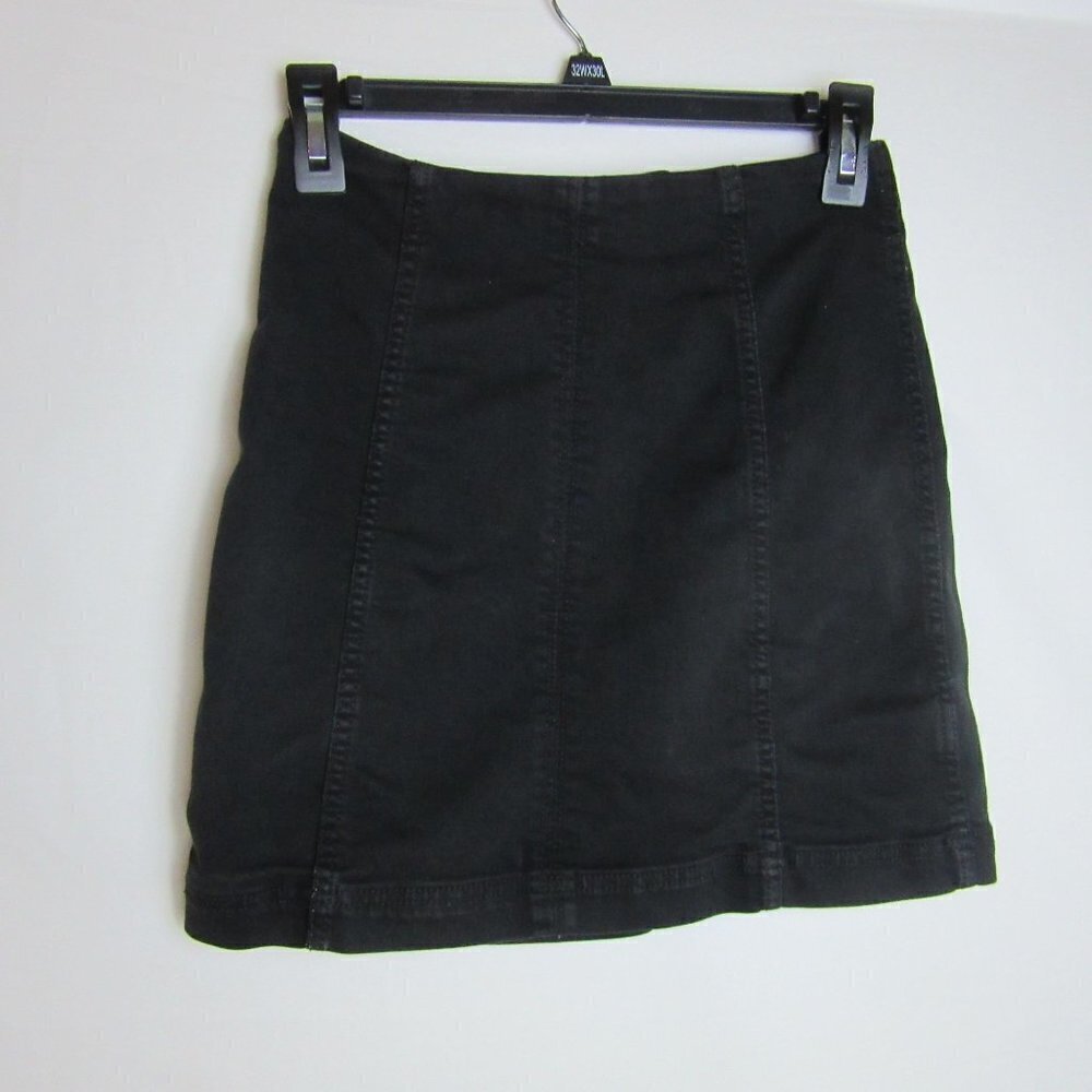 Free People Black Jean Mini Skirt Women's 4